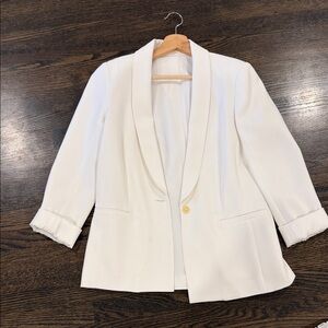 Trina Turk Classic White Blazer